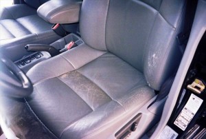 Sun damaged cracked leather seats