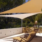Two triangle shaped shade sails from Coolashade